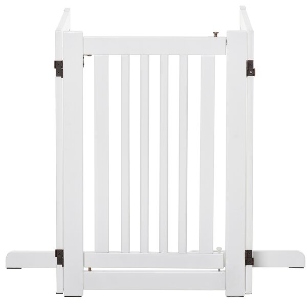PawHut gard de siguranta, 3 panouri MDF, 155x 6 cm, alb | Aosom Romania