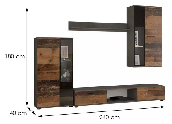 Mobilier living Saul (old mat + matera) (fără iluminat). 1041293
