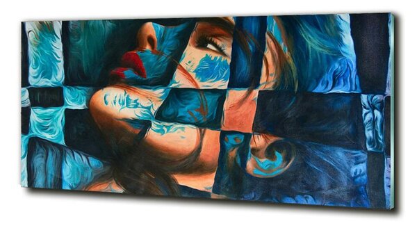 Tablou Printat Pe Sticlă abstractizare Femeie