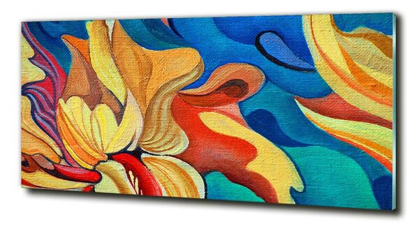 Tablou Printat Pe Sticlă floare abstract