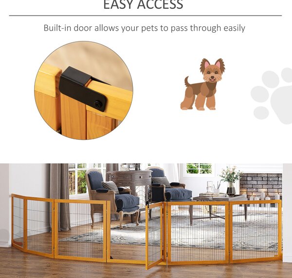 PawHut gard limitare acces caini talie mica, 432x36x70cm | Aosom Romania