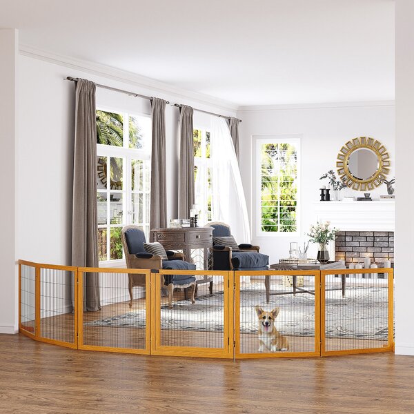 PawHut gard limitare acces caini talie mica, 432x36x70cm | Aosom Romania