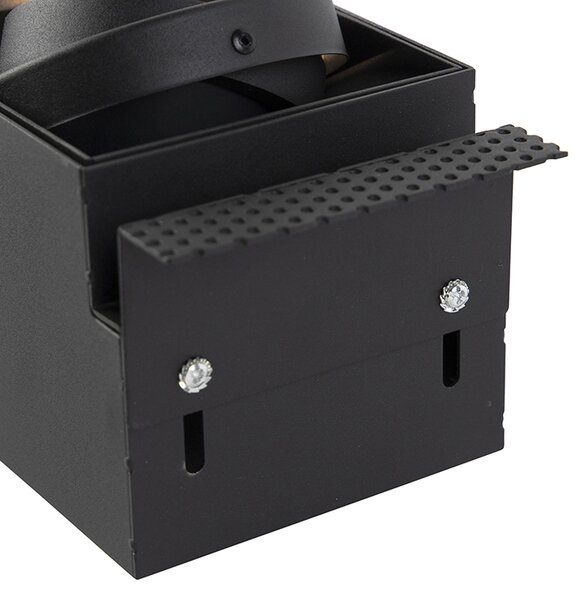 Spot încastrat inteligent negru fără ramă cu 2 lumini, incluzând 2 Wifi GU10 70mm - Oneon
