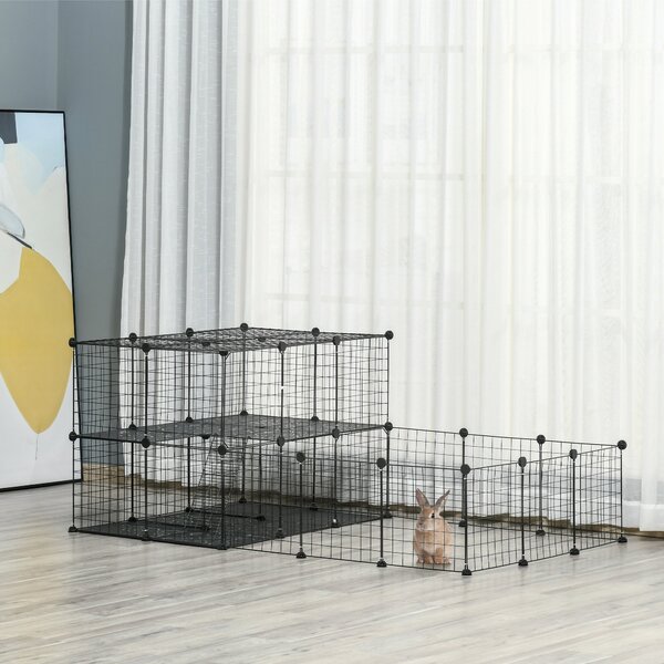 PawHut cusca metalica modulara animale mici, 175x105x70cm | Aosom Romania