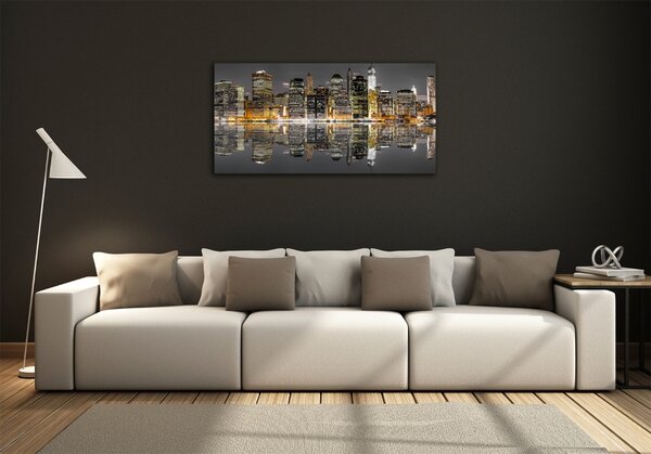 Fotografie imprimată pe sticlă New York, pe timp de noapte