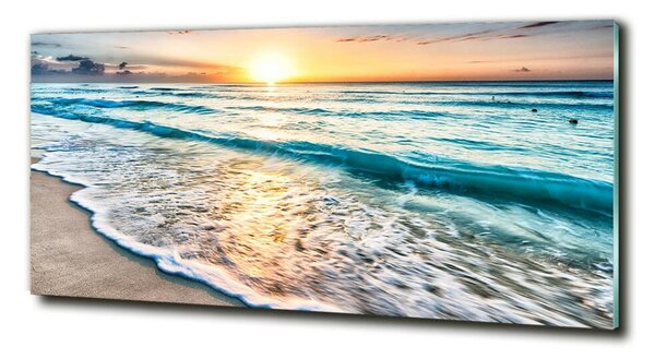 Tablou pe pe sticlă Sunset Beach