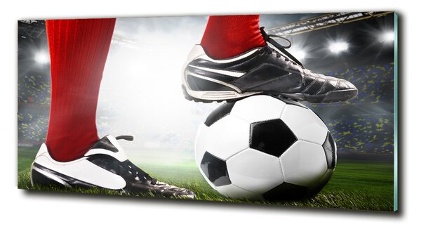 Tablou sticlă picioare fotbalist