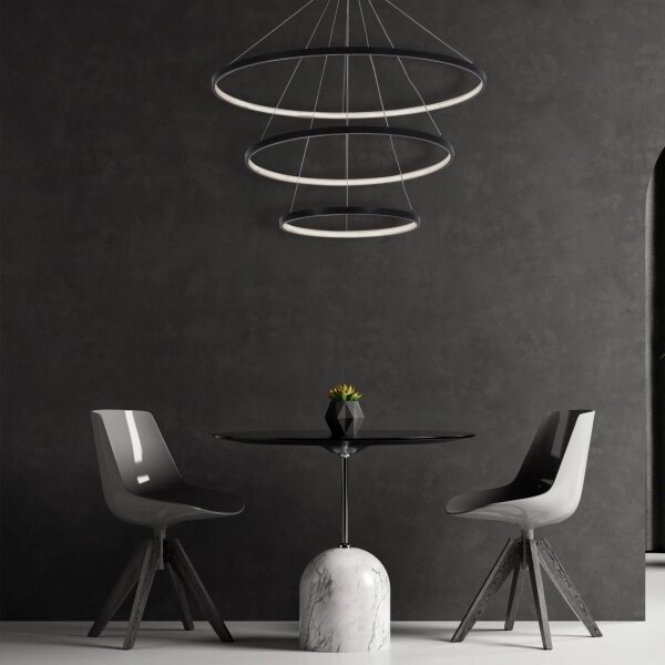 Lustră LED pe cablu LEA LED/60W/230V 4000K d. 80 cm negru