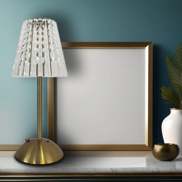 Lampă LED tactilă reîncărcabilă dimabilă de masă ELBA LED/1,6W/800 mAh auriu/transparent