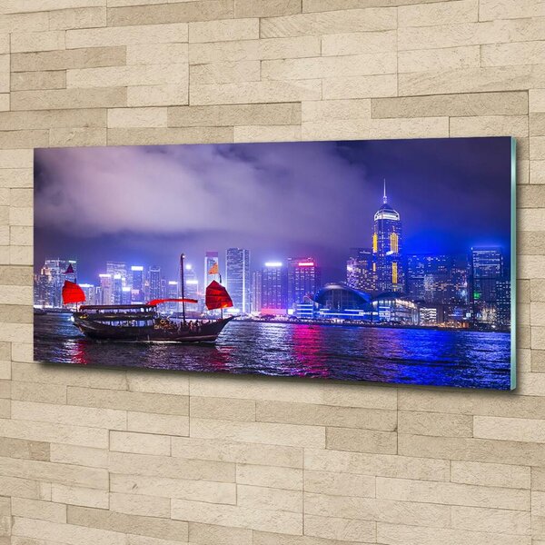 Imagine de sticlă Hong Kong pe timp de noapte