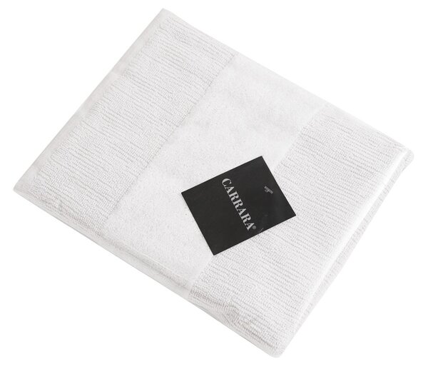 Set de prosoape CARRARA 1buc 60x100 cm si 1buc 40x55 cm 100% bumbac, alb