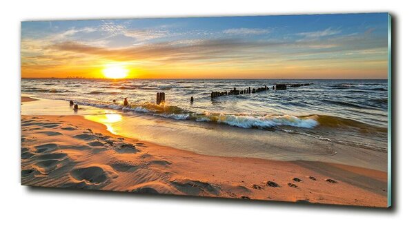 Tablou pe pe sticlă Sunset Beach