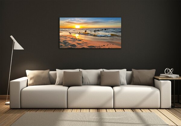 Tablou pe pe sticlă Sunset Beach