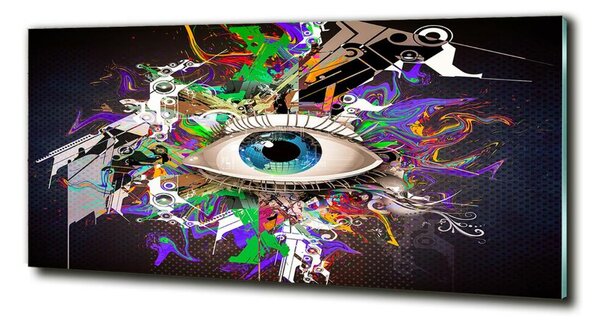 Tablou sticlă ochi abstract