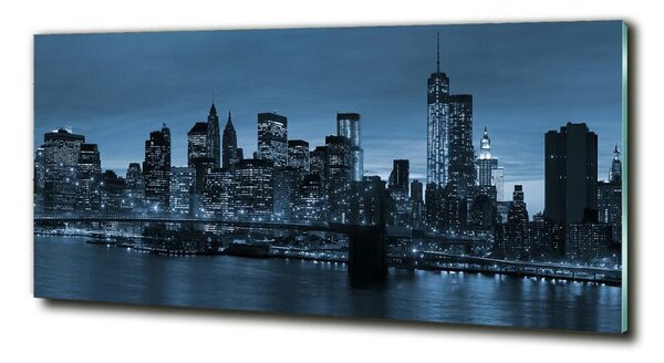 Fotografie imprimată pe sticlă New York, pe timp de noapte