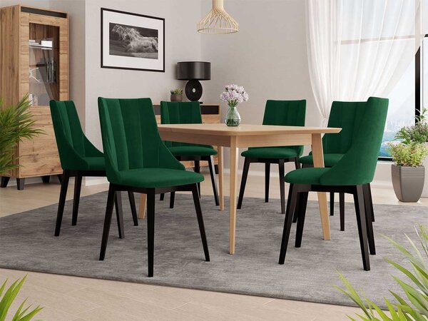 Set sufragerie (pentru 6 persoane) Biano 7 (crem + natural). 1121905