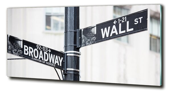 Imagine de sticlă semn Wall Street