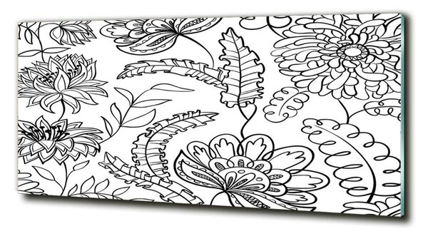 Tablou pe pe sticlă model floral
