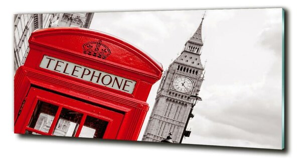 Fotografie imprimată pe sticlă cabina telefonica