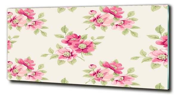 Fotografie imprimată pe sticlă model floral