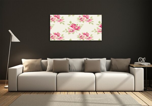 Fotografie imprimată pe sticlă model floral