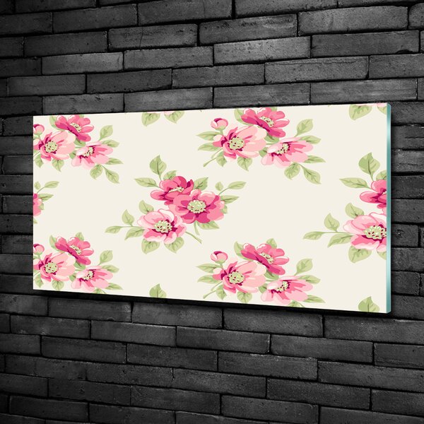 Fotografie imprimată pe sticlă model floral