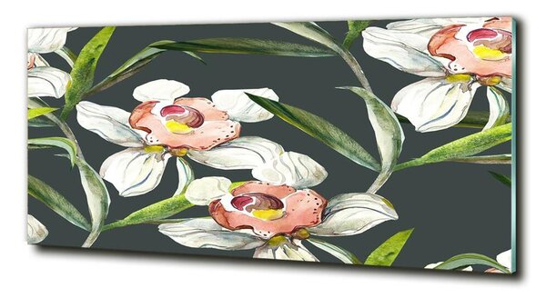 Tablou Printat Pe Sticlă model floral