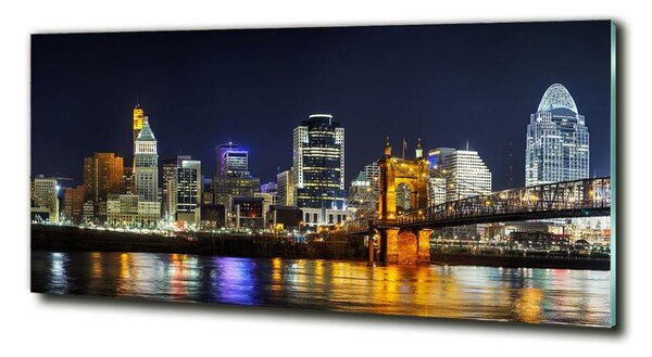 Tablou din Sticlă Ohio River pe timp de noapte