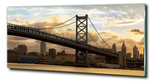 Tablou Printat Pe Sticlă Podul Philadelphia