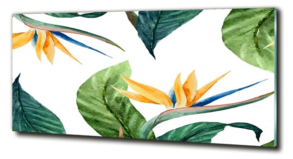 Tablou sticlă flori tropicale