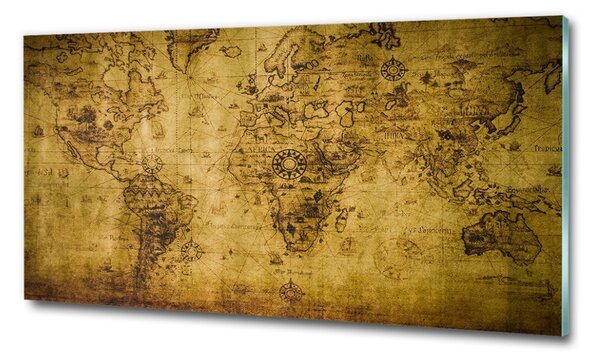 Tablou Printat Pe Sticlă harta lumii vechi