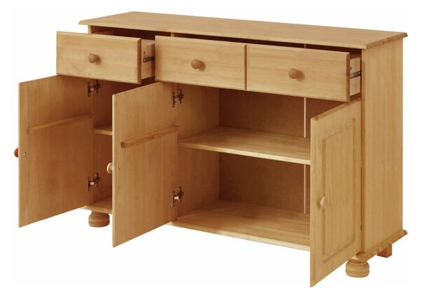 Comodă în culoare naturală joasă din lemn de pin 116x76 cm Ella – Støraa