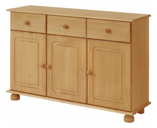 Comodă în culoare naturală joasă din lemn de pin 116x76 cm Ella – Støraa