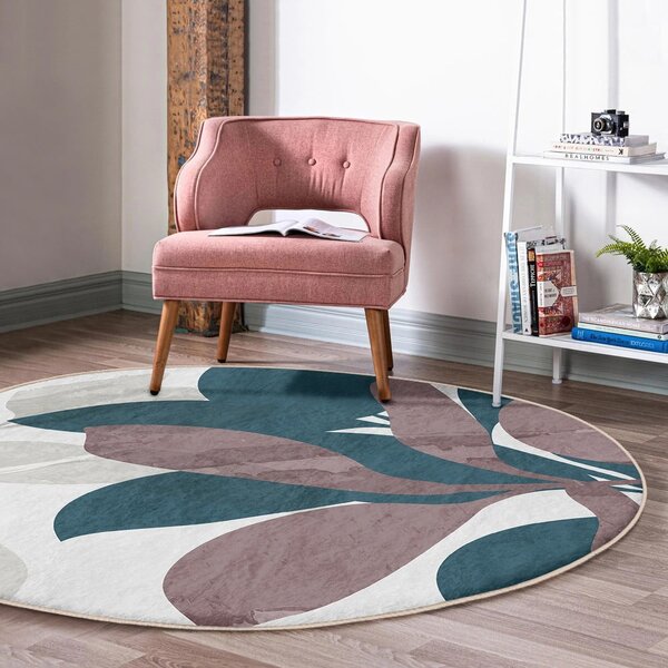 Covor rotund lavabil adecvat și pentru aspiratoare robot ø 120 cm Comfort – Mila Home
