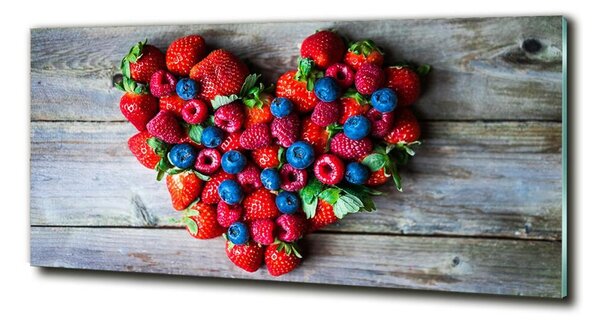 Tablou sticlă Inima de fructe