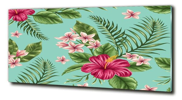 Tablou sticlă flori Hawaii