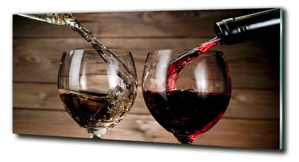 Tablou sticlă Două pahare de vin