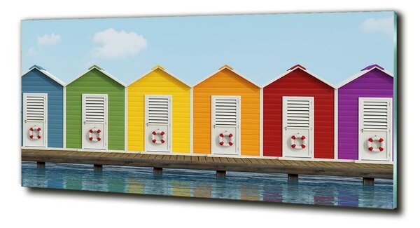 Imagine de sticlă cabine de plajă