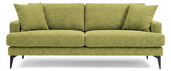 Canapea Fixă AZURRO, 3 locuri, 205x90x85 cm, Verde-Olive-Mystery