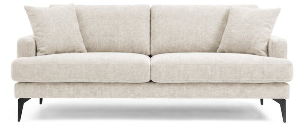 Canapea Fixă AZURRO, 3 locuri, 205x90x85 cm, Crem-Mystery