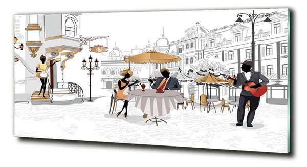 Fotografie imprimată pe sticlă Cafenea
