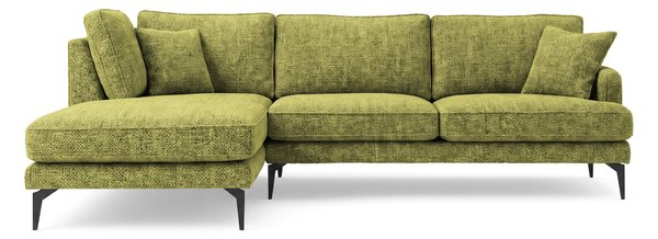 Colțar Fix AZURRO, 280x90/180x85 cm, Stanga / Verde-Olive-Mystery