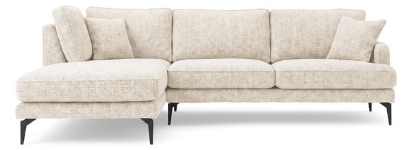 Colțar Fix AZURRO, 280x90/180x85 cm, Stanga / Crem-Mystery