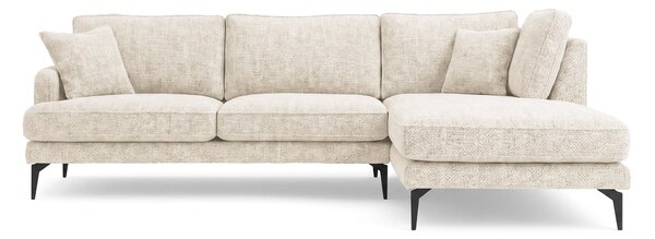 Colțar Fix AZURRO, 280x90/180x85 cm, Stanga / Crem-Mystery