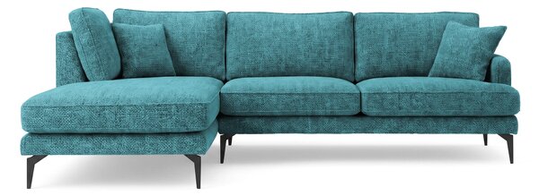 Colțar Fix AZURRO, 280x90/180x85 cm, Stanga / Turcoaz-Mystery