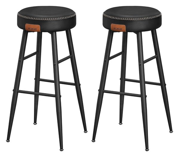 Set 2 scaune de bar inalte , design modern , negru