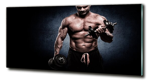 Tablou pe pe sticlă Clădire musculare