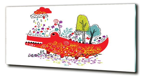 Tablou din Sticlă culoare crocodil