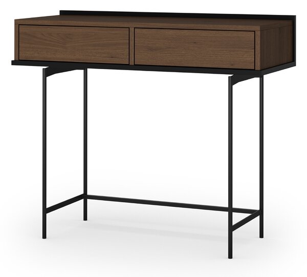 Masa toaletă Zenar 100 cm cu sertare - nuc elegant / negru