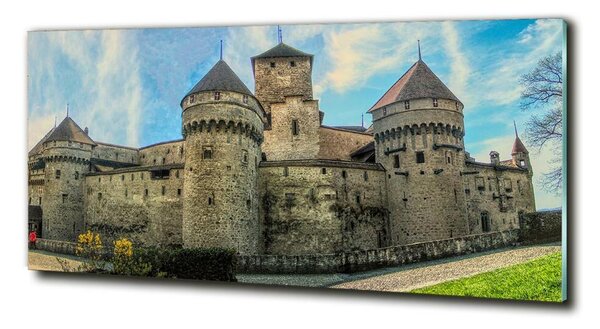 Tablou Printat Pe Sticlă Castelul din Elveția
